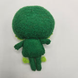 Green felted Gillman back on a white background