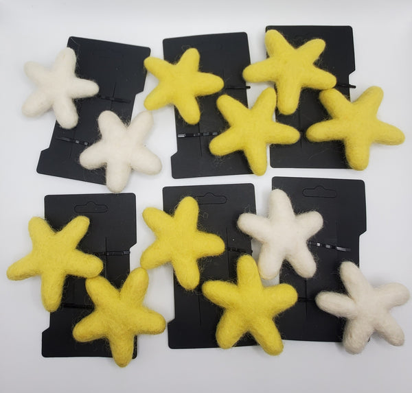 Felt Star Hairpins