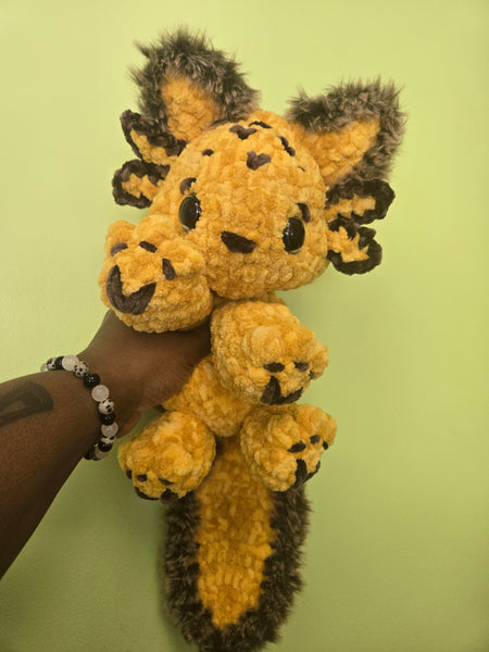 Gold Crochet Axolotl Kitty