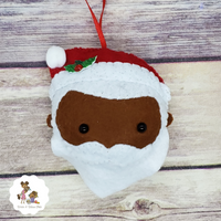 Black Santa Ornament