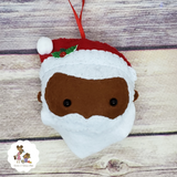 Black Santa Ornament