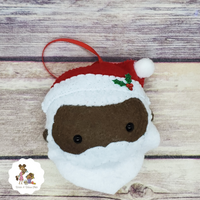 Black Santa Ornament