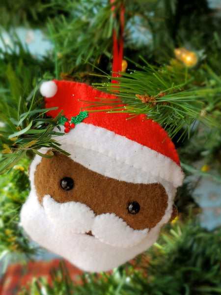 Black Santa Ornament