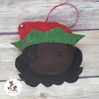 Black Elf Ornament with Long Hair
