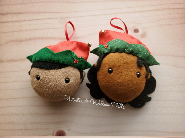 Black Elf Ornaments Set