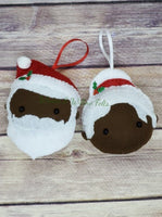 Black Mr. & Mrs. Clause Set