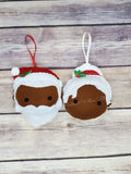 Black Mr. & Mrs. Clause Set